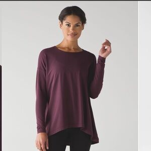 Lululemon City Bound Long Sleeve Top - Bordeaux Drama